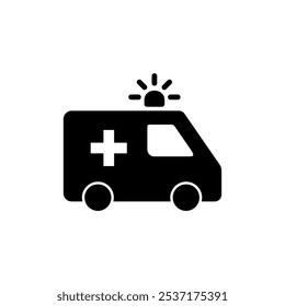 Ambulance icon logo design. ambulance truck sign and symbol. ambulance car