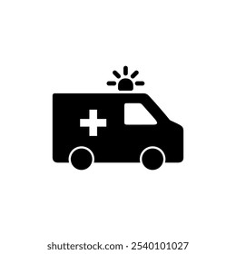Ambulance icon logo design. ambulance truck sign and symbol. ambulance car