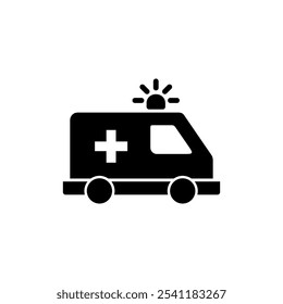 Ambulance icon logo design. ambulance truck sign and symbol. ambulance car