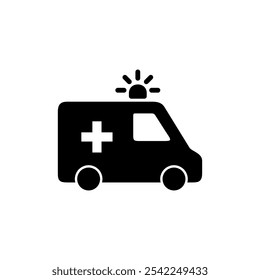 Ambulance icon logo design. ambulance truck sign and symbol. ambulance car