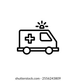 Ambulance icon logo design. ambulance truck sign and symbol. ambulance car