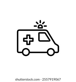 Ambulance icon logo design. ambulance truck sign and symbol. ambulance car
