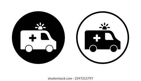 Ambulance icon logo design. ambulance truck sign and symbol. ambulance car