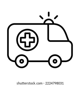 Ambulance Icon Logo Design Vector Template Illustration Sign And Symbol Pixels Perfect