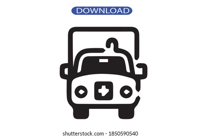 ambulance icon or logo isolated sign symbol vector illustration - high quality black style vector icons.