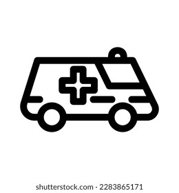 ambulance icon or logo isolated sign symbol vector illustration - high quality black style vector icons
