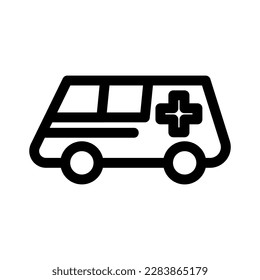 ambulance icon or logo isolated sign symbol vector illustration - high quality black style vector icons
