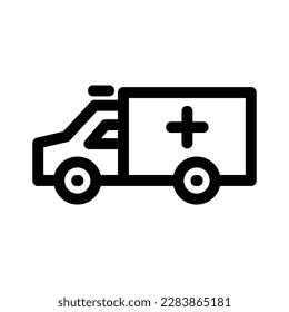 ambulance icon or logo isolated sign symbol vector illustration - high quality black style vector icons
