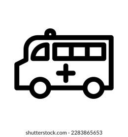 ambulance icon or logo isolated sign symbol vector illustration - high quality black style vector icons
