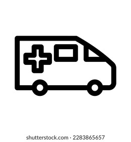 ambulance icon or logo isolated sign symbol vector illustration - high quality black style vector icons
