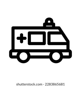 ambulance icon or logo isolated sign symbol vector illustration - high quality black style vector icons
