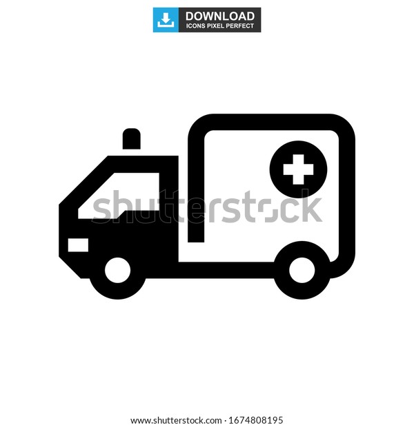 ambulance icon or logo\
isolated sign symbol vector illustration - high quality black style\
vector icons\
