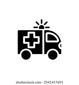 Ambulance icon logo sign set vector outline
