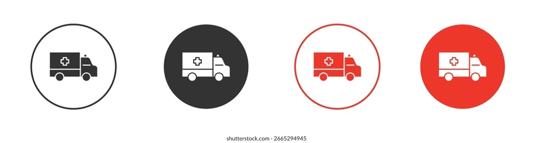 Ambulance icon for logo, vector sign symbol for design