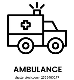 Ambulance Icon for Medical Element Design