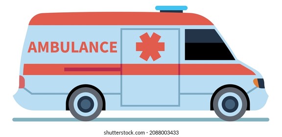 Ambulance icon. Medical emergency car. Paramedic transport