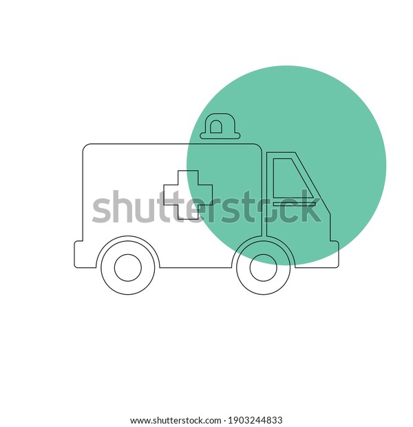 Ambulance\
icon. Medical, hospital, patient car\
icon.