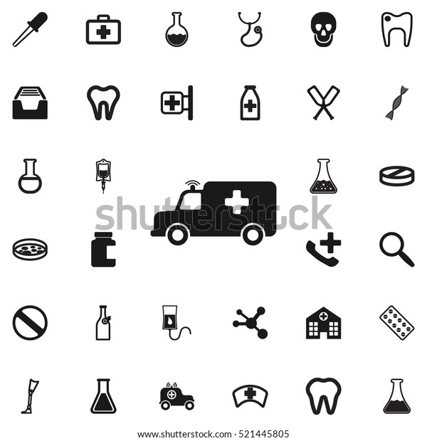 Ambulance Icon. Medical icons universal set for\
web and mobile