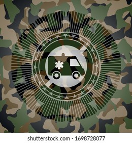 icono de ambulancia en el modelo de cámara