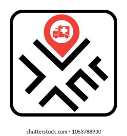 Ambulance icon on map