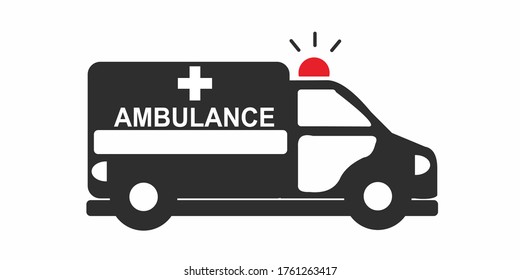 Ambulance icon on white background. design Vector illustration
