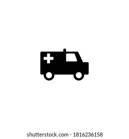 ambulance icon on white background