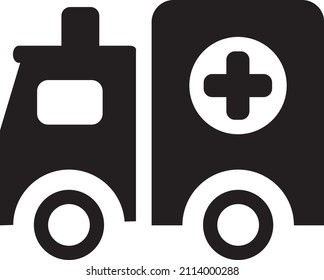Ambulance icon on white background.eps