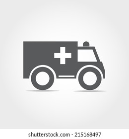 ambulance icon on white background