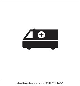 Ambulance icon on white background.