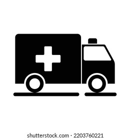 Ambulance icon on white background