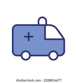 Ambulance icon on white background