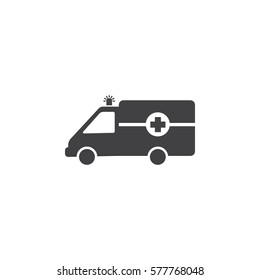 Ambulance Icon on white background.Health Care Vector illustration