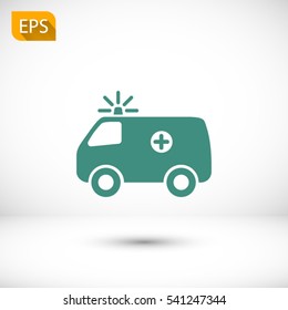 ambulance icon. One of set web icons