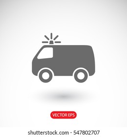 ambulance icon. One of set web icons