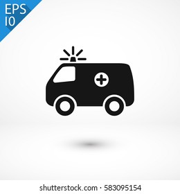 ambulance icon. One of set web icons