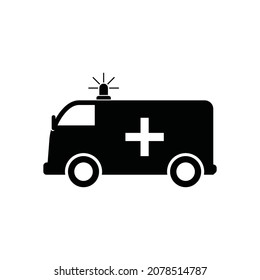 Ambulance Icon. Patient Car, Paramedic Vehicle Symbol - Vector, Sign for Design, Presentation, Website or Apps Elements