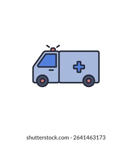 ambulance icon. projector Symbol sign for mobile concept and web design. Vector icon, Logo illustration, Vector graphics