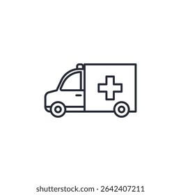 ambulance icon. projector Symbol sign for mobile concept and web design. Vector icon, Logo illustration, Vector graphics