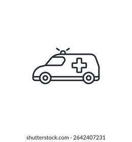 ambulance icon. projector Symbol sign for mobile concept and web design. Vector icon, Logo illustration, Vector graphics