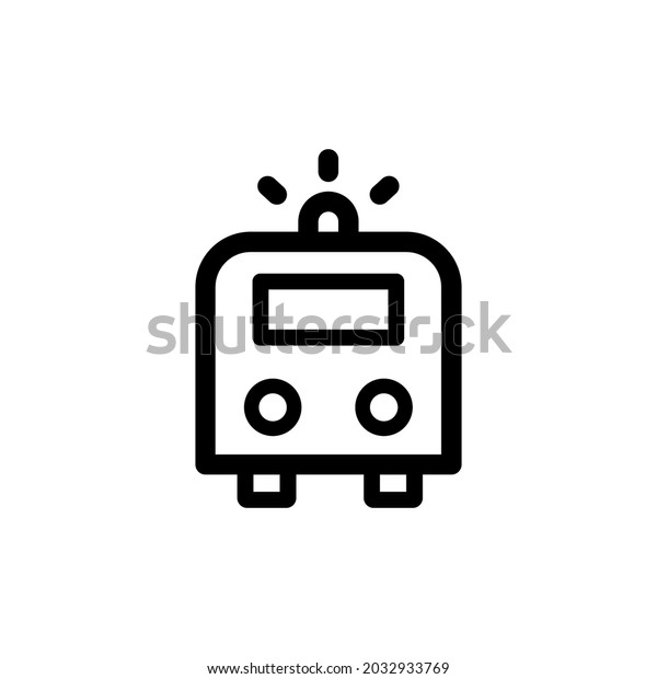 Ambulance icon\
set. Medical truck vector\
symbol.
