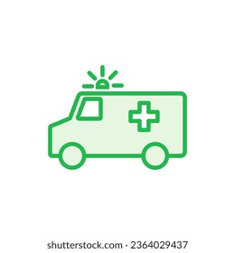 Juego de iconos de ambulancia. vector de icono del camión de ambulancia. coche de ambulancia