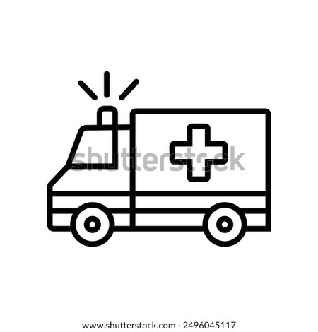 Ambulance icon set. ambulance truck icon vector. ambulance car
