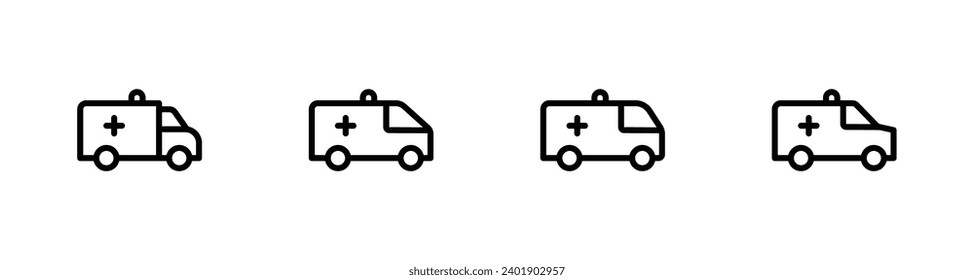 Ambulance icon set vector illustration