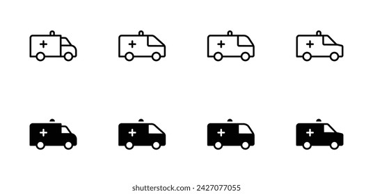 Ambulance icon set vector illustration