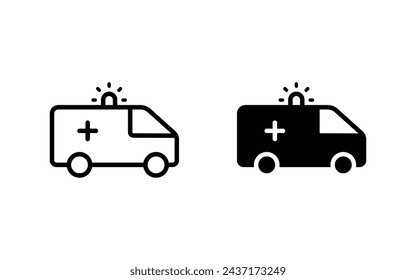 Ambulance icon set vector illustration