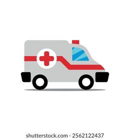 Ambulance icon set. Vector illustration.