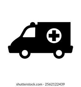 Ambulance icon set. Vector illustration.