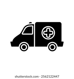 Ambulance icon set. Vector illustration.