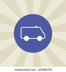 ambulance icon. sign design. background