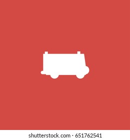 ambulance icon. sign design. red background